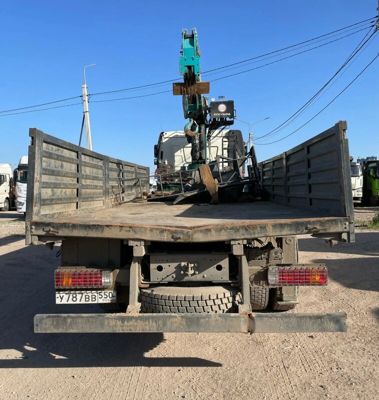FAW J6 6x4 Бортовой с КМУ — фото 4