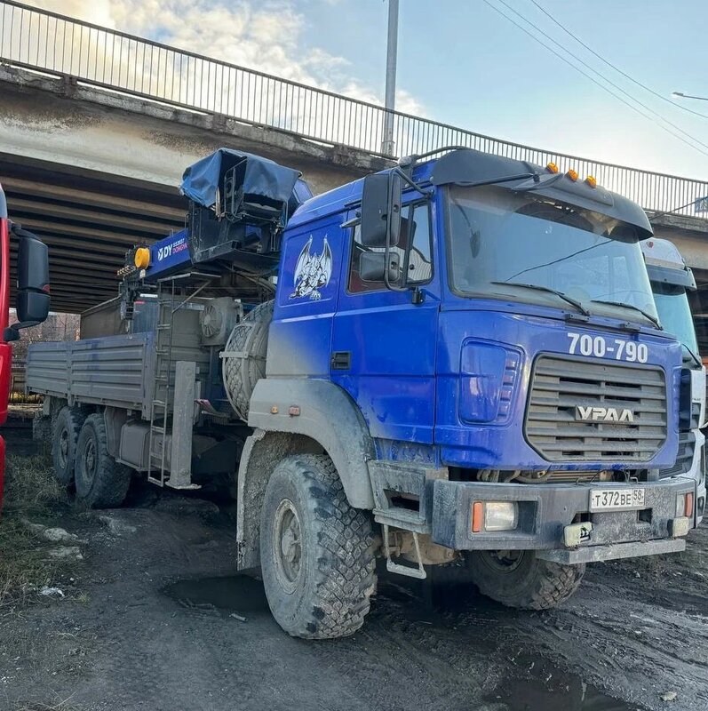 СПМ 7320 на шасси Ural 4320 6x6 Бортовой с КМУ — фото 3