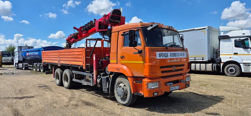 ЗАВОД АСАВТО 3387 на шасси КамАЗ 65115 6x4 Бортовой с КМУ — фото 2